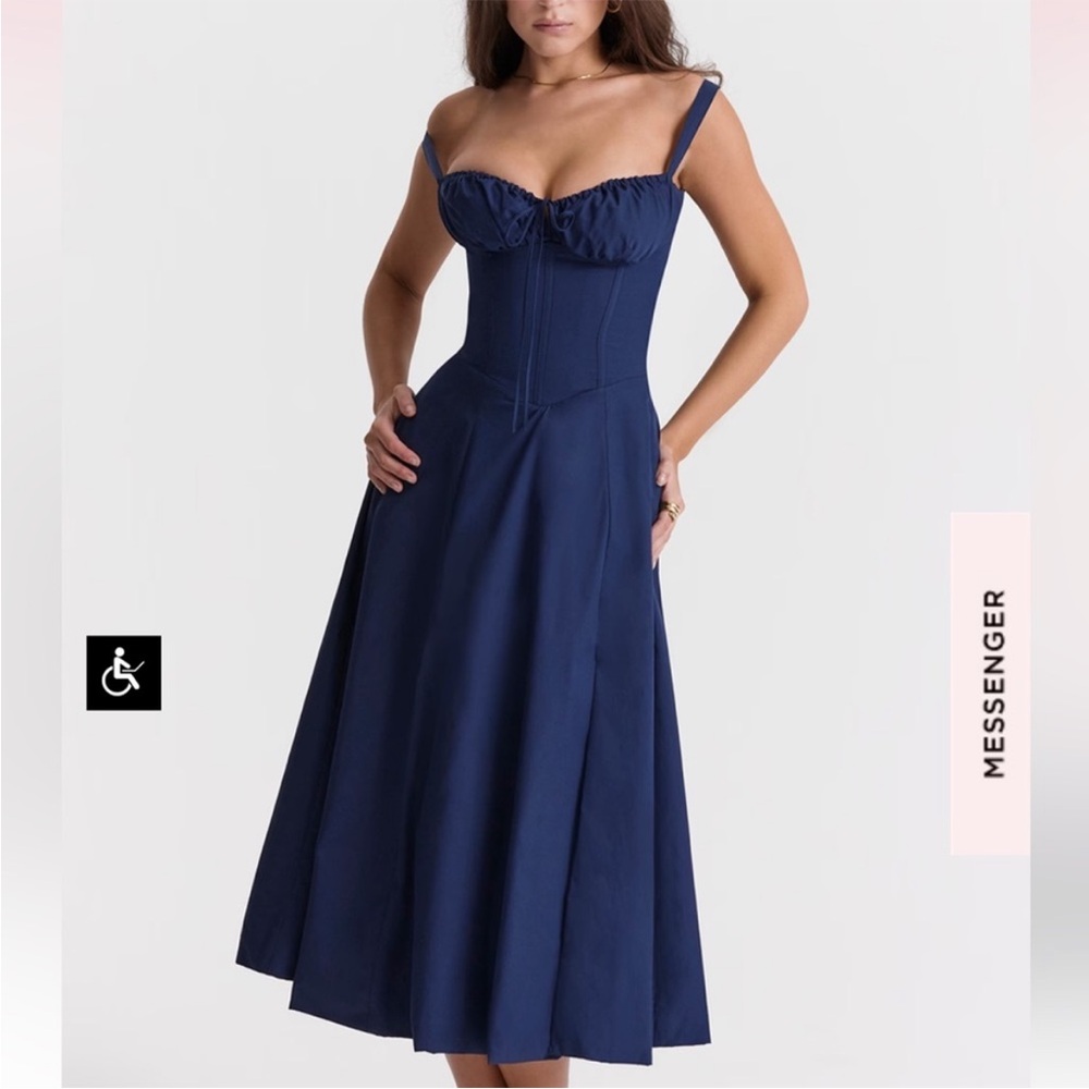 House of CB Navy Midi Dress